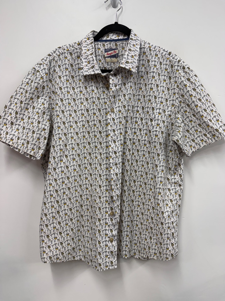 Johnnie-O Hangin' Out Cocktail Printed Short-Sleeve Button-Down Shirt Xl
